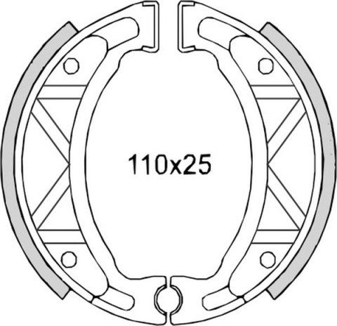 BRENTA SZCZĘKI HAMULCOWE SH503 YAMAHA CYGNUS 125 '95-'02, NEOS 50 '97-'09, SR 125 '82-'02, TT 225 '86-'04, YFA 125 '91-'93, YFM  BRENTA