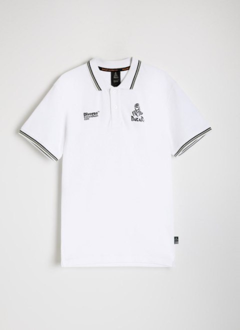 DIVERSE (2025) KOSZULKA POLO DKR P 07 KOLOR BIAŁY ROZMIAR XXL DAKAR RALLY