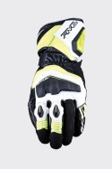 FIVE GLOVES RĘKAWICE SKÓRZANE RFX4 EVO KOLOR CZARNY/ŻÓLTY FLUO ROZMIAR 10 (L) FIVE