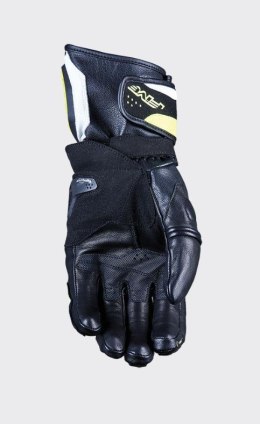FIVE GLOVES RĘKAWICE SKÓRZANE RFX4 EVO KOLOR CZARNY/ŻÓLTY FLUO ROZMIAR 10 (L) FIVE