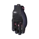 FIVE GLOVES RĘKAWICE TEKSTYLNE DAMSKIE RS3 EVO WOMAN KOLOR CZARNY/RÓŻOWY FLUO ROZMIAR 5 (XS) FIVE