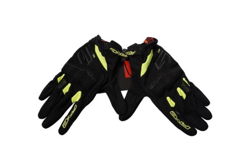 FIVE GLOVES RĘKAWICE TEKSTYLNE RS3 EVO KOLOR CZARNY/ŻÓLTY FLUO ROZMIAR 13 FIVE