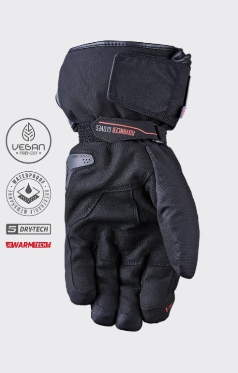 FIVE GLOVES RĘKAWICE TEKSTYLNE WFX4 WP (WATERPROOF - WODOODPORNE) KOLOR CZARNY ROZMIAR 11 (XL) FIVE
