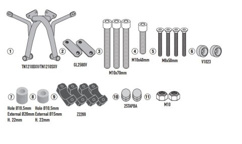 KAPPA 2025/07 GMOLE OSŁONY SILNIKA HONDA CL 500 '23-'25 KOLOR CZARNY KAPPA