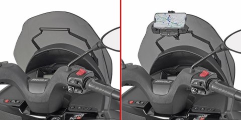 KAPPA 2025/07 POPRZECZKA DO ZAMONTOWANIA TOREB I MOCOWAŃ GPS / SMARTPHONE PIAGGIO MP3 310 '25-, KAPPA