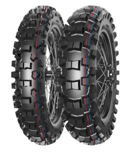MITAS OPONA 90/90-14 TERRA FORCE-MX IT PIT CROSS (CZERWONO-NIEBIESKI PASEK) 46M TT PRZÓD DOT 2025 (DOT:XJDP) (ZAMIENNIK:70001000 MITAS