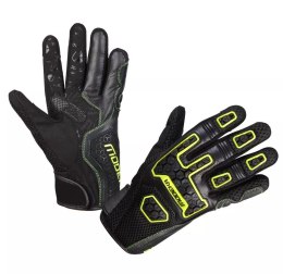 MODEKA RĘKAWICE SKÓRZANE MODEL DRACON KOLOR CZARNY/ŻÓŁTY FLUO ROZMIAR 11 MODEKA