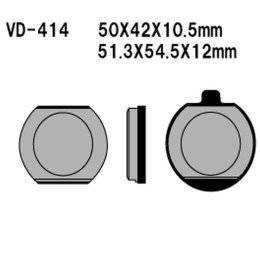VESRAH KLOCKI HAMULCOWE KH33 KAWASAKI Z400/650/750/1000, KZ900 76-77 - ZASTĄPIONE PRZEZ SD-414 (MADE IN JAPAN) VESRAH