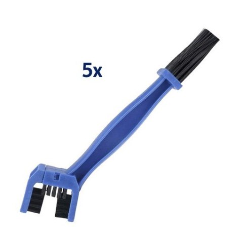 BIKETEC ZESTAW 5 SZT.SZCZOTKI DO CZYSZCZENIA ŁAŃCUCHA 25,6CM X 6CM X 3,2CM KOLOR NIEBIESKI BIKETEC OM