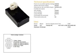 DZE MODUŁ ZAPŁONU CDI HONDA XL 600V TRANSALP '87-'88 (30410-MM9-008) DZE ELEKTRYKA