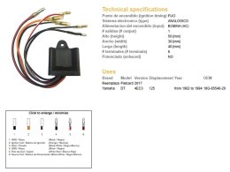 DZE MODUŁ ZAPŁONU CDI YAMAHA DT 125 '82-'94 (OEM-18G-85540-20) DZE ELEKTRYKA