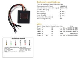 DZE MODUŁ ZAPŁONU CDI YAMAHA DT 125MX '86-'91; DT 175 '80-'96 (OEM-3JO-85540-20, 4AR-85540-00) DZE ELEKTRYKA
