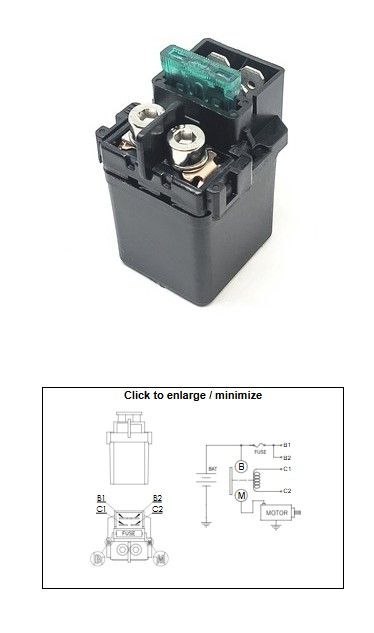 DZE PRZEKAŹNIK ROZRUSZNIKA KAWASAKI KVF 650 BRUTE FORCE '05-'13; KVF 650 PRAIRE '02-'03; KFX 700 '04-'09; KVF 700 PRAIRE '04-'06 DZE ELEKTRYKA