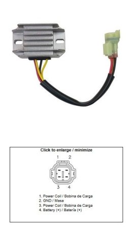 DZE REGULATOR NAPIĘCIA SUZUKI RMZ 250 '10-'17; RMZ 450 '08-'17 (32800-28H00) (12A) DZE ELEKTRYKA