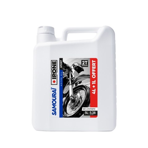 IPONE SAMOURAI 2T OLEJ DO MIESZANKI 100% SYNTETYK 5L ESTER - PROMOCJA 4+1 (IP949) (AKC) (4) ZASTĘPUJE 800092 IPONE