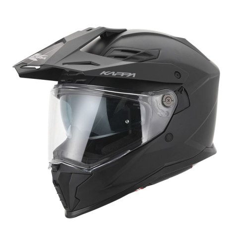 KAPPA 2025/05 KASK KV33 SOLID ENDURO DUAL OFF ROAD Z SZYBĄ I BLENDĄ KOLOR CZARNY MATT ROZMIAR 63 / XXL (HOMOLOGACJA ECE 22R06) KAPPA