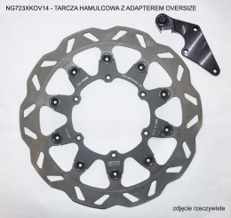 NG TARCZA HAMULCOWA PRZÓD Z ADAPTEREM OVERSIZE (320X118X5) YAMAHA YZF 450 '08-'15' (NG723XK14) NG