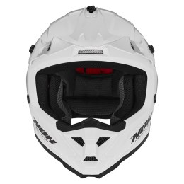 NOX KASK CROSS / OFFROAD N761 SOLID KID / JUNIOR (DZIECIĘCY) KOLOR BIAŁY POŁYSK ROZMIAR L (ZAPIĘCIE MIKROMETRYCZNE) NOX