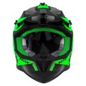 NOX PROMOCJA KASK CROSS / OFFROAD N633 FUSION KOLOR CZARNY MAT/ZIELONY ROZMIAR L (ZAPIĘCIE MIKROMETRYCZNE) NOX