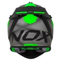 NOX PROMOCJA KASK CROSS / OFFROAD N633 FUSION KOLOR CZARNY MAT/ZIELONY ROZMIAR M (ZAPIĘCIE MIKROMETRYCZNE) NOX