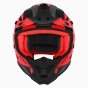 NOX PROMOCJA KASK CROSS / OFFROAD N761 FUSION KID / JUNIOR (DZIECIĘCY) KOLOR CZARNY MAT/CZERWONY ROZMIAR XL (ZAPIĘCIE MIKROMETRY NOX
