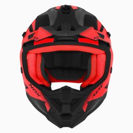 NOX PROMOCJA KASK CROSS / OFFROAD N761 FUSION KID / JUNIOR (DZIECIĘCY) KOLOR CZARNY MAT/CZERWONY ROZMIAR XL (ZAPIĘCIE MIKROMETRY NOX