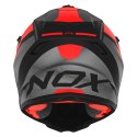 NOX PROMOCJA KASK CROSS / OFFROAD N761 FUSION KID / JUNIOR (DZIECIĘCY) KOLOR CZARNY MAT/CZERWONY ROZMIAR XL (ZAPIĘCIE MIKROMETRY NOX