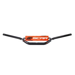 SCAR RACING KIEROWNICA Z POPRZECZKĄ 28,6MM MODEL RC BEND KOLOR CZARNY GĄBKA POMARAŃCZOWY/BIAŁY SCAR