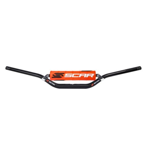 SCAR RACING KIEROWNICA Z POPRZECZKĄ 28,6MM MODEL RC BEND KOLOR CZARNY GĄBKA POMARAŃCZOWY/BIAŁY SCAR