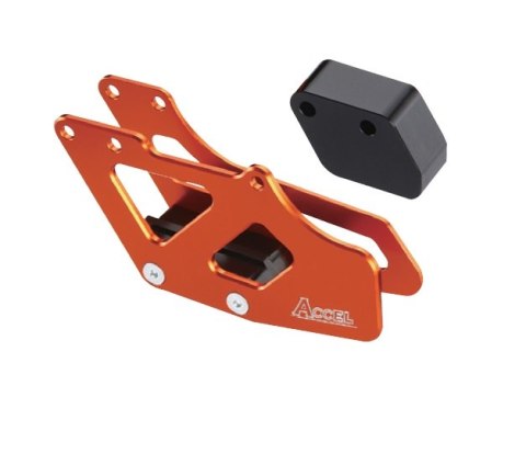 ACCEL PROWADNICA ŁAŃCUCHA KPL. KTM 2T '98-'06 KOLOR POMARAŃCZOWY ACCEL