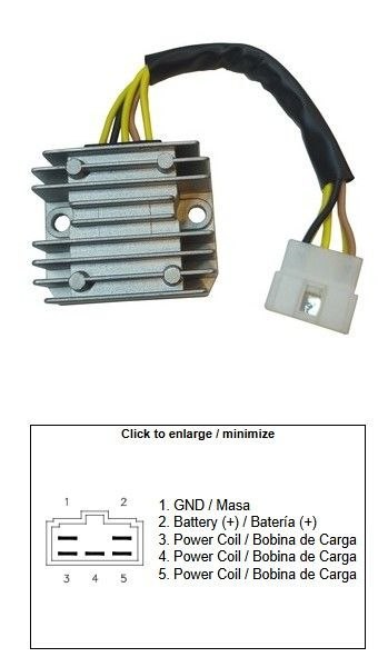 DZE REGULATOR NAPIĘCIA KAWASAKI KLX 650R '96-'01; KLX 650 '93-'01 (SH539A-11) (21066-1088) DZE ELEKTRYKA
