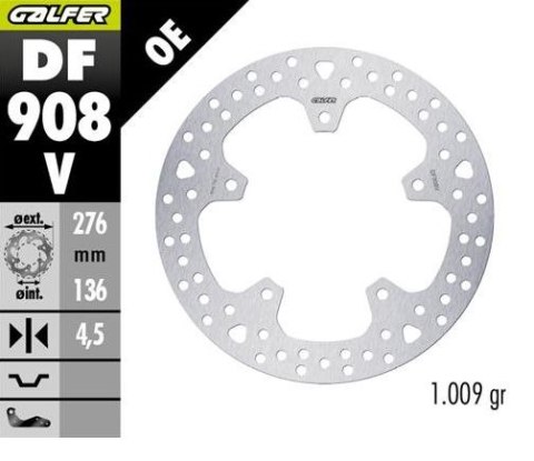GALFER TARCZA HAMULCOWA TYŁ BMW R 1300GS ADVENTURE '23-'25 (ROUND DISC) (310X181X4.5MM) GALFER