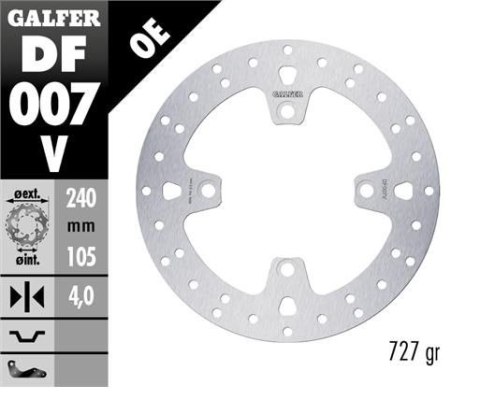 GALFER TARCZA HAMULCOWA TYŁ HONDA XL 600/650/700V TRANSALP '91-'07; CB 500 '97-'05; CB750 '92-'02; CB 900 HORNET '02-'07; BUELL  GALFER