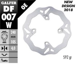 GALFER TARCZA HAMULCOWA TYŁ HONDA XL 600/650/700V TRANSALP '91-'07; CB 500 '97-'05; CB750 '92-'02; CB 900 HORNET '02-'07; BUELL  GALFER