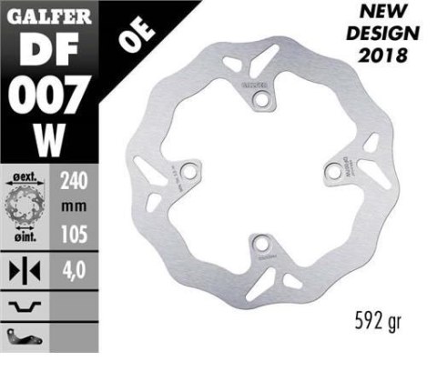 GALFER TARCZA HAMULCOWA TYŁ HONDA XL 600/650/700V TRANSALP '91-'07; CB 500 '97-'05; CB750 '92-'02; CB 900 HORNET '02-'07; BUELL  GALFER