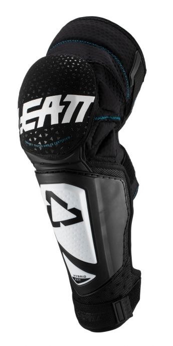 LEATT NAKOLANNIKI OCHRANIACZE KOLAN 3DF HYBRID EXT KNEE AND SHIN GUARD WHITE/BLACK KOLOR BIAŁY/CZARNY ROZMIAR L/XL LEATT