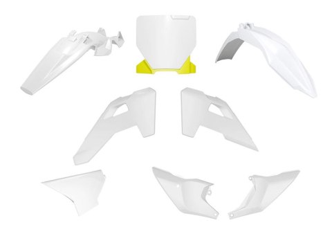 RACETECH (RTECH) KOMPLET PLASTIKÓW HUSQVARNA TC 85 '25 KOLOR OEM BIAŁY / ŻÓŁTY RACETECH
