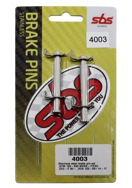 SBS WIESZAKI (TRZPIENIE) KLOCKÓW HAMULCOWYCH PRZÓD / TYŁ KAWASAKI KTM / HUSQVARNA - ZESTAW 2 SZTUKI SBS