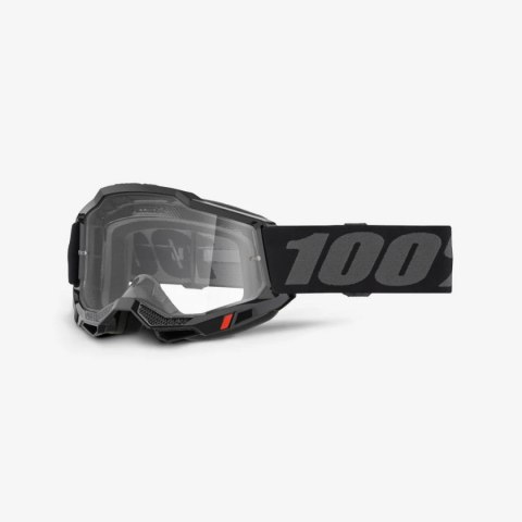 100 PROCENT GOGLE ACCURI 2 BLACK - CLEAR LENS - KOLOR CZARNY SZYBKA PRZEŹROCZYSTA 100 PROCENT