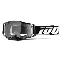 100 PROCENT GOGLE ARMEGA BLACK - CLEAR LENS - KOLOR CZARNY SZYBKA PRZEŹROCZYSTA 100 PROCENT