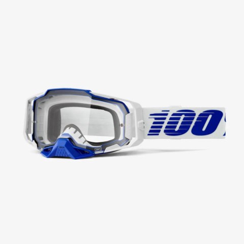 100 PROCENT GOGLE ARMEGA BLUE - CLEAR LENS - KOLOR BIAŁY/NIEBIESKI SZYBKA PRZEŹROCZYSTA 100 PROCENT
