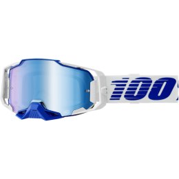 100 PROCENT GOGLE ARMEGA BLUE - MIRROR BLUE LENS - KOLOR NIEBIESKI/BIAŁY SZYBKA NIEBIESKIE LUSTRO 100 PROCENT