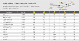 ACCEL KIEROWNICA ALUMINIOWA Z POPRZECZKĄ (22,2MM) ATV WYSOKA KOLOR CZARNY (SZER. 770MM, WYS. 160MM) ACCEL