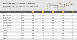 ACCEL KIEROWNICA ALUMINIOWA Z POPRZECZKĄ PIT BIKE 'L' KOLOR CZARNY (SZER. 734MM, WYS. 171MM) ACCEL