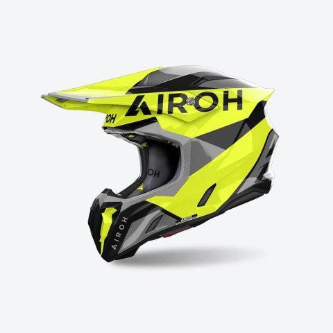 AIROH PROMOCJA KASK CROSS / ENDURO / ATV / QUAD TWIST 3 KING KOLOR SZARY/CZARNY/ŻÓŁTY FLUO ROZMIAR L AIROH