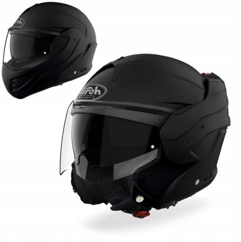 AIROH WYPRZEDAŻ KASK SZCZĘKOWY (FLIP UP) MATHISSE 3 KOLOR CZARNY MAT ROZMIAR XL (SZCZĘKA DO TYŁU) AIROH