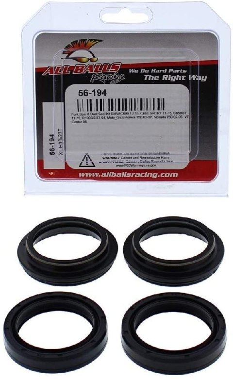 ALL BALLS KOMPLET USZCZELNIACZY OLEJOWYCH I PYŁOWYCH BMW C600 11-15, C650GT 11-15, R100GS 87-94, MOTO GUZZI BREVA 750 03-07, NEV ALL BALLS
