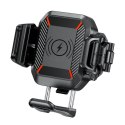BIKETEC UCHWYT MOTOCYKLOWY ANTYWIBRACYJNY NA TELEFON QUICK LOCK Z ŁADOWARKĄ INDUKCYJNĄ I USB-C R24-PD DAMPER BIKETEC