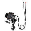 BIKETEC UCHWYT MOTOCYKLOWY ANTYWIBRACYJNY NA TELEFON QUICK LOCK Z ŁADOWARKĄ INDUKCYJNĄ I USB-C R24-PD DAMPER BIKETEC