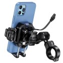 BIKETEC UCHWYT MOTOCYKLOWY ANTYWIBRACYJNY NA TELEFON QUICK LOCK Z ŁADOWARKĄ INDUKCYJNĄ I USB-C R24-PD DAMPER BIKETEC